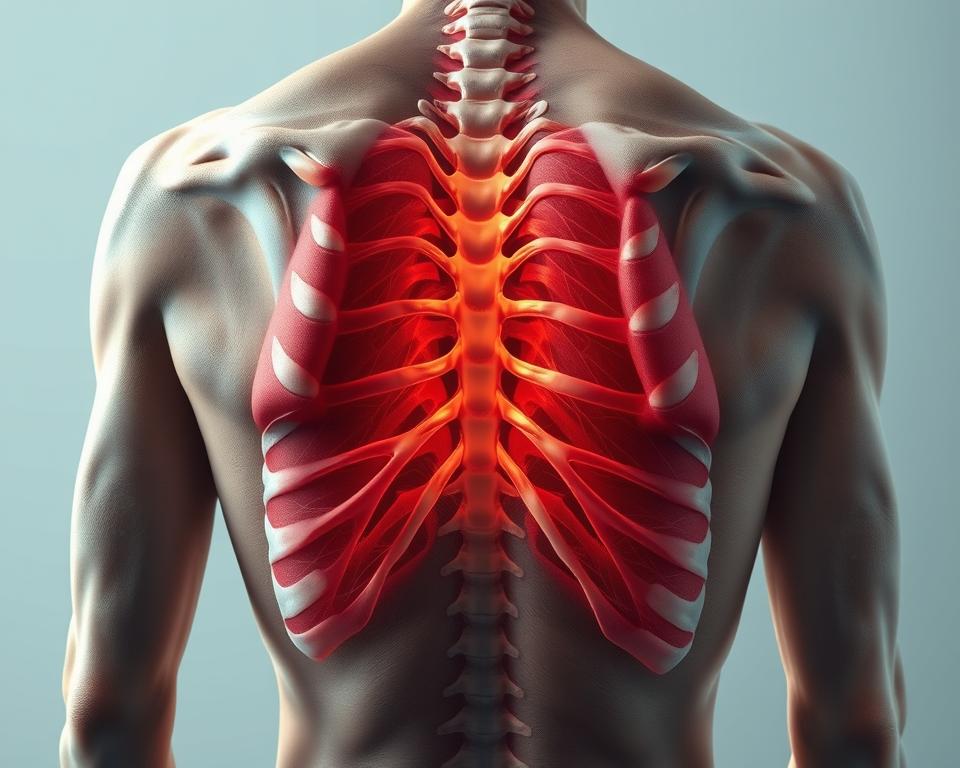 ból z tyłu pleców na wysokości płuc