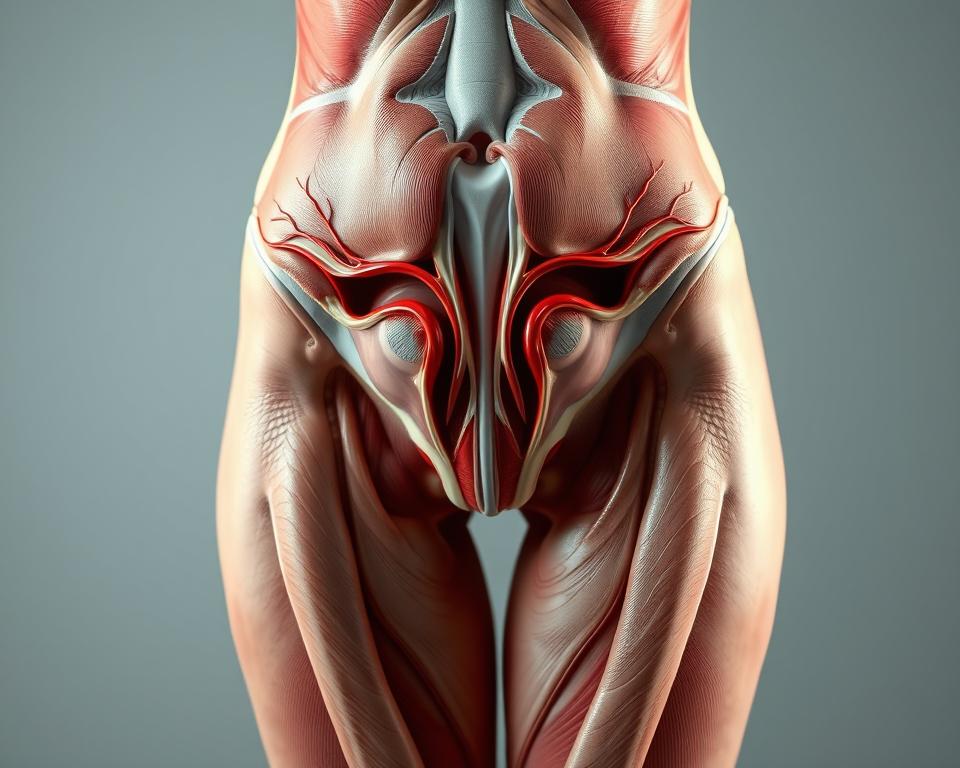 Detailed anatomical cross-section of the pelvic region, showcasing the intricate structures of the anus, rectum, and vagina. Rendered in photorealistic style with high-resolution medical accuracy, displaying the complex musculature, vascular system, and connective tissues that compose these intimate areas. Lit with soft, directional lighting to accentuate the delicate biological forms. Captured at a slight angle to provide depth and perspective, allowing the viewer to appreciate the three-dimensional complexity of the pelvic anatomy. The image conveys a sense of clinical precision and educational purpose, without compromising the sensitive nature of the subject matter. Detailed anatomical cross-section of the pelvic region, showcasing the intricate structures of the anus, rectum, and vagina. Rendered in photorealistic style with high-resolution medical accuracy, displaying the complex musculature, vascular system, and connective tissues that compose these intimate areas. Lit with soft, directional lighting to accentuate the delicate biological forms. Captured at a slight angle to provide depth and perspective, allowing the viewer to appreciate the three-dimensional complexity of the pelvic anatomy. The image conveys a sense of clinical precision and educational purpose, without compromising the sensitive nature of the subject matter.