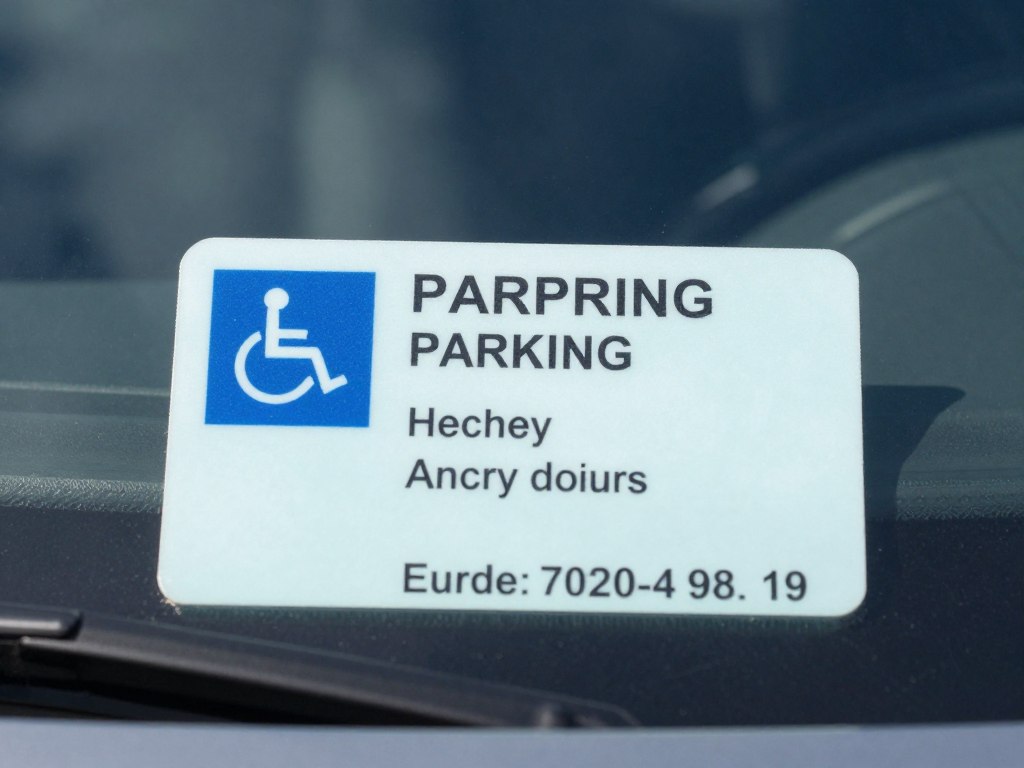 Karta parkingowa umieszczona za szybą samochodu Karta parkingowa umieszczona za szybą samochodu