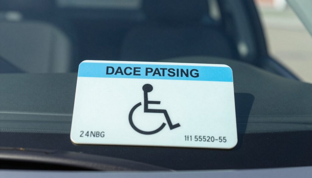 Prawidłowo umieszczona karta parkingowa za szybą samochodu Prawidłowo umieszczona karta parkingowa za szybą samochodu