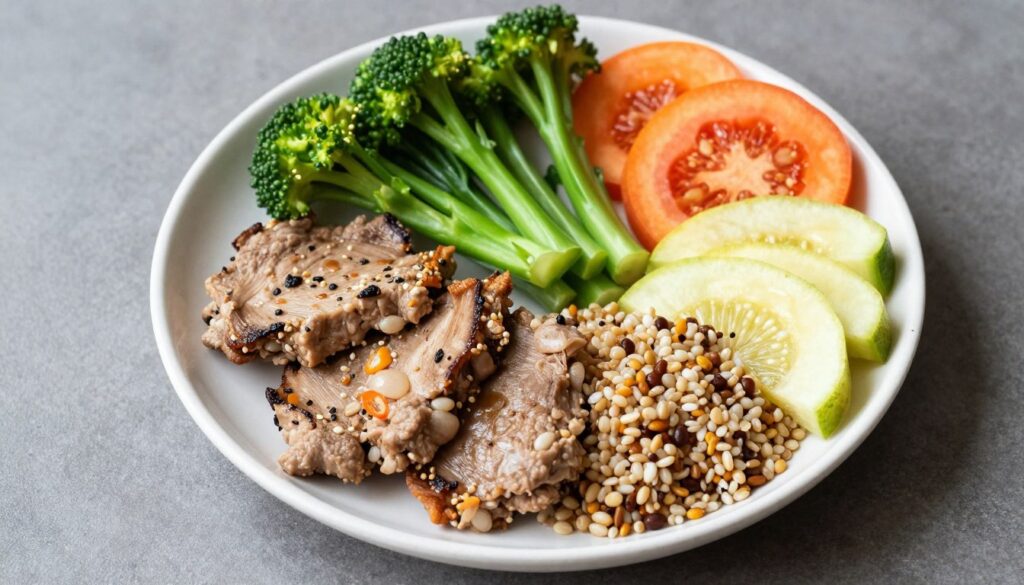 zdrowa dieta zrównoważona białko warzywa owoce