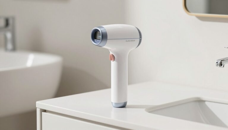 laser do depilacji w domu nowoczesny depilator laserowy na tle jasnego wnętrza