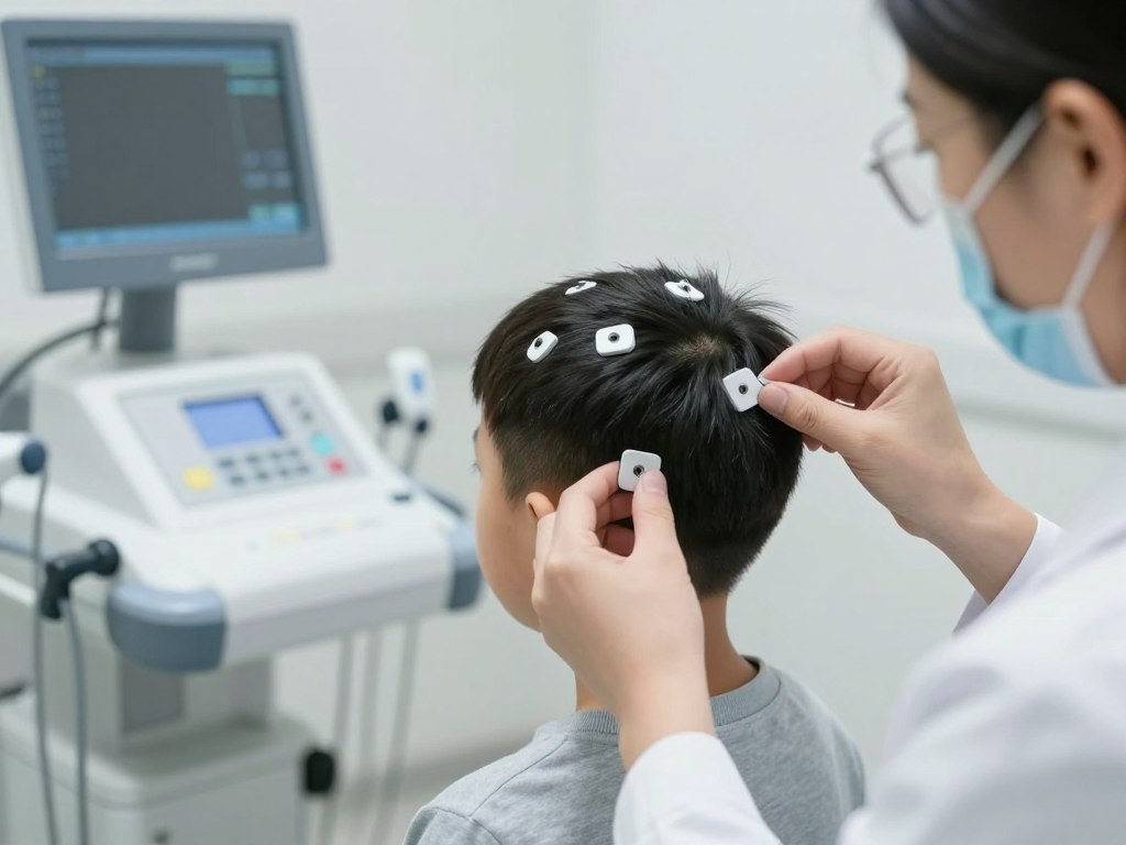 Dziecko z padaczką podczas badania EEG, padaczka a niepełnosprawność u dzieci Dziecko z padaczką podczas badania EEG, padaczka a niepełnosprawność u dzieci