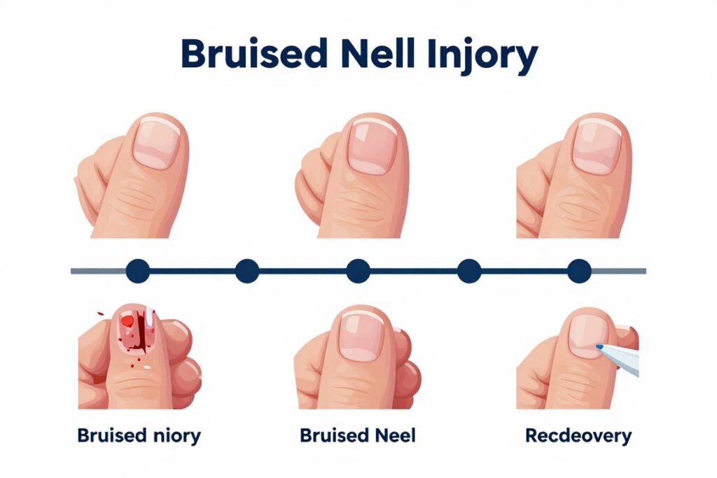 Fazy gojenia stłuczonego paznokcia etapy