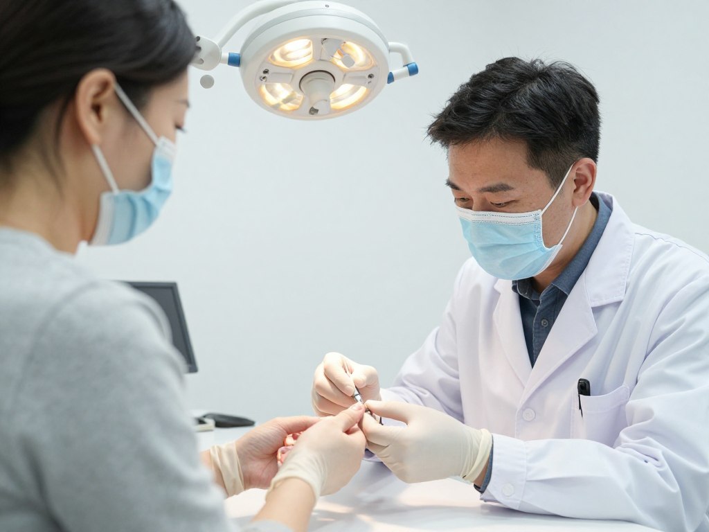 Konsultacja lekarska stłuczony paznokieć