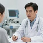 Lekarz neurolog badający pacjenta z padaczką a niepełnosprawność