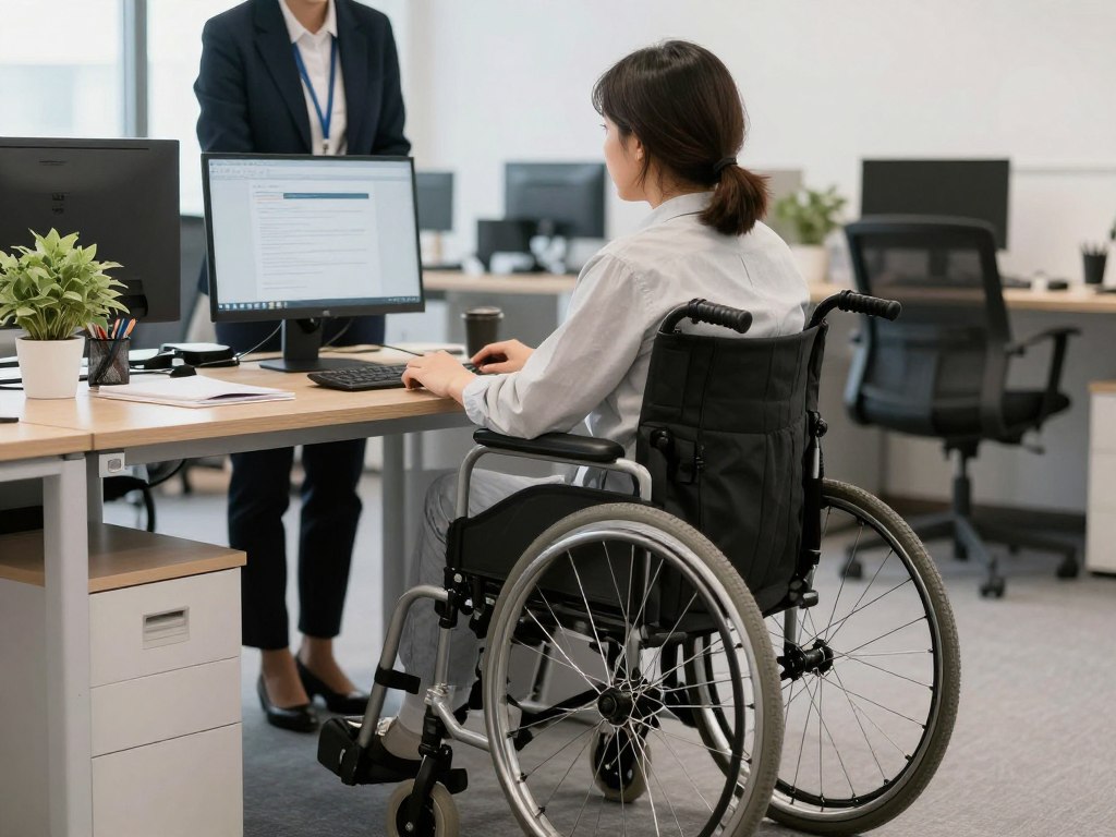 Pracownik z lekkim stopniem niepełnosprawności wykonujący obowiązki zawodowe
