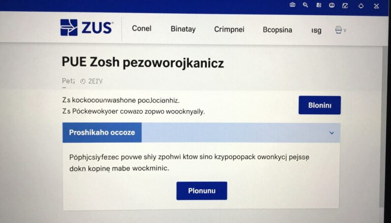 Ekran logowania do platformy PUE ZUS z zaznaczonym miejscem gdzie znaleźć numer emerytury
