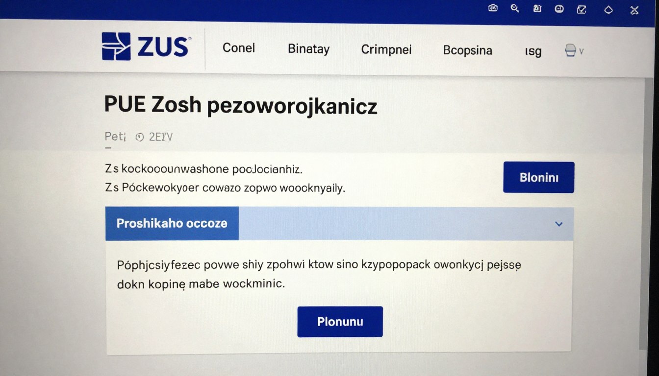 Ekran logowania do platformy PUE ZUS z zaznaczonym miejscem gdzie znaleźć numer emerytury