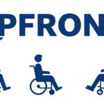 Logo PFRON i grafika przedstawiająca wsparcie dla osób niepełnosprawnych