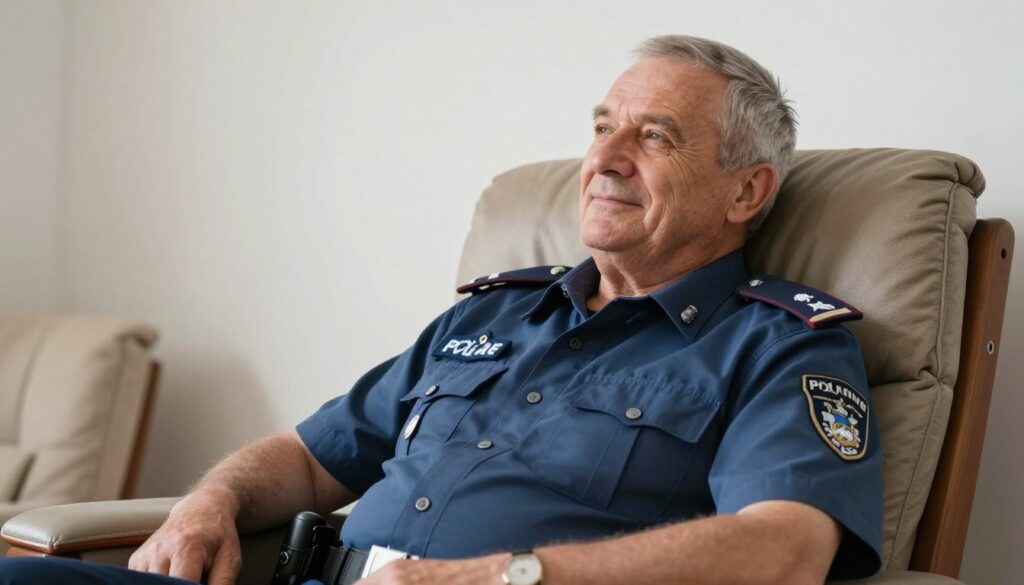 Emerytowany policjant po 25 latach pracy cieszy się emeryturą Emerytowany policjant po 25 latach pracy cieszy się emeryturą