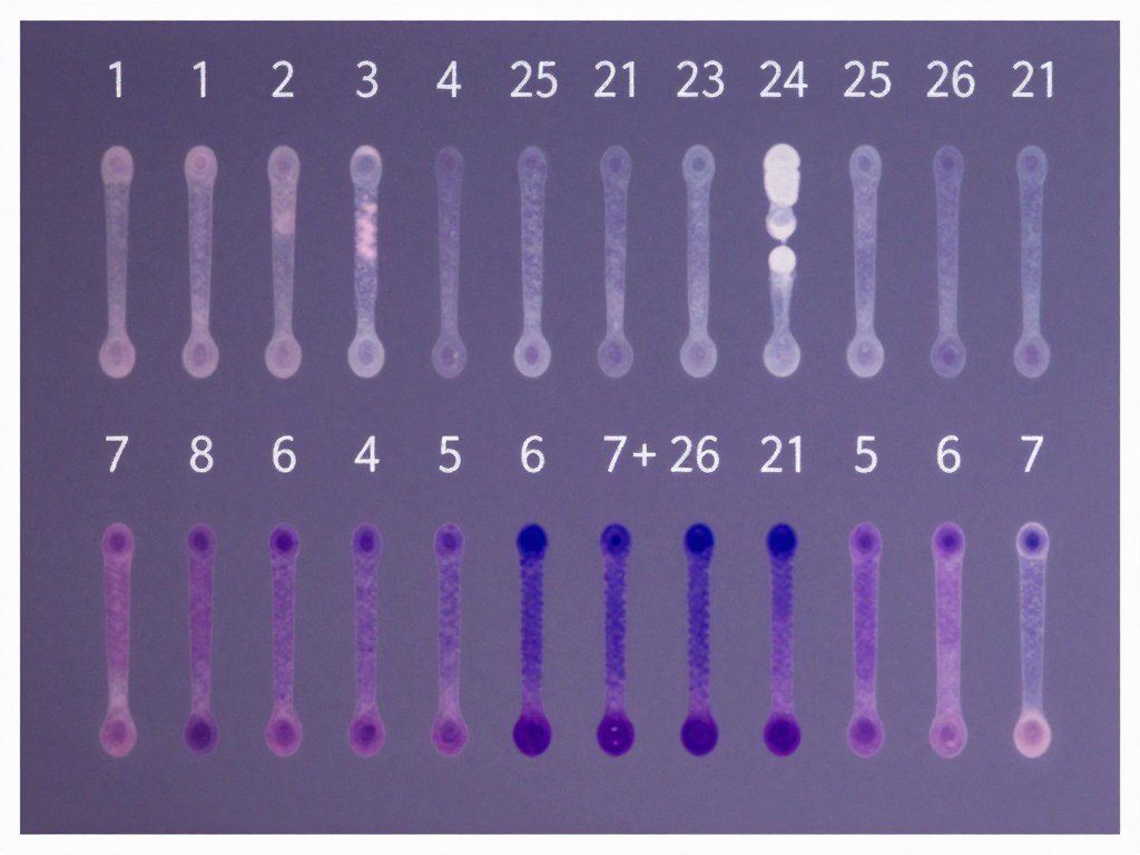 Kariotyp osoby z zespołem Downa pokazujący trisomię chromosomu 21 Kariotyp osoby z zespołem Downa pokazujący trisomię chromosomu 21