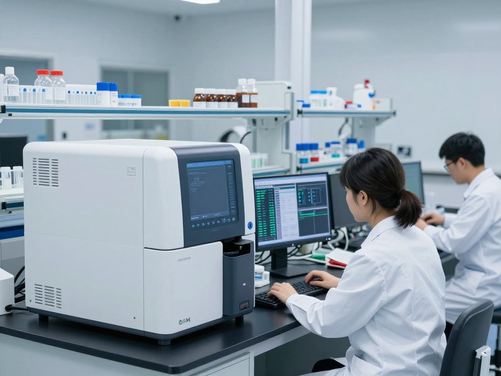 Laboratorium genetyczne z nowoczesnym sprzętem do sekwencjonowania DNA Laboratorium genetyczne z nowoczesnym sprzętem do sekwencjonowania DNA