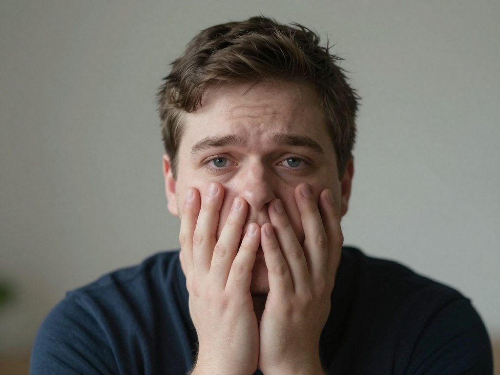 Osoba z zespołem Aspergera wyrażająca emocje Osoba z zespołem Aspergera wyrażająca emocje