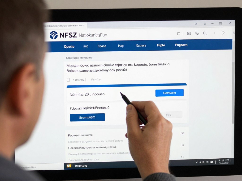 Osoba sprawdzająca swój numer w kolejce do sanatorium na stronie internetowej NFZ