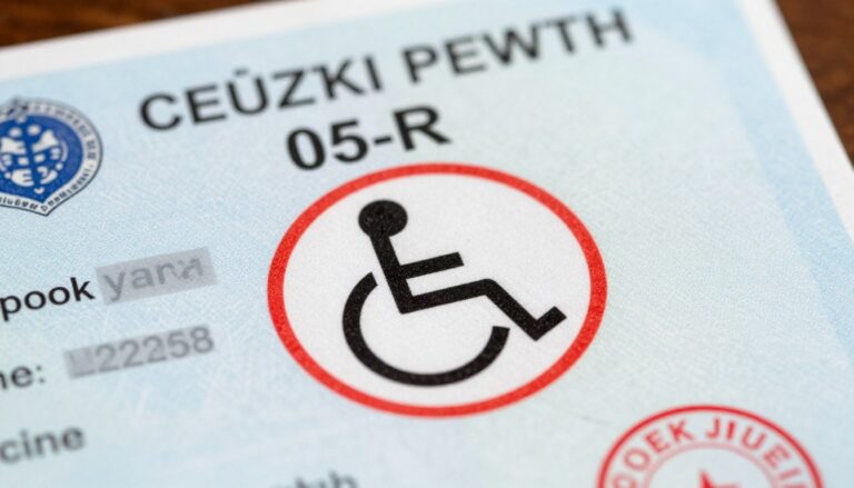 Symbol niepełnosprawności 05-R na dokumencie orzeczenia o niepełnosprawności