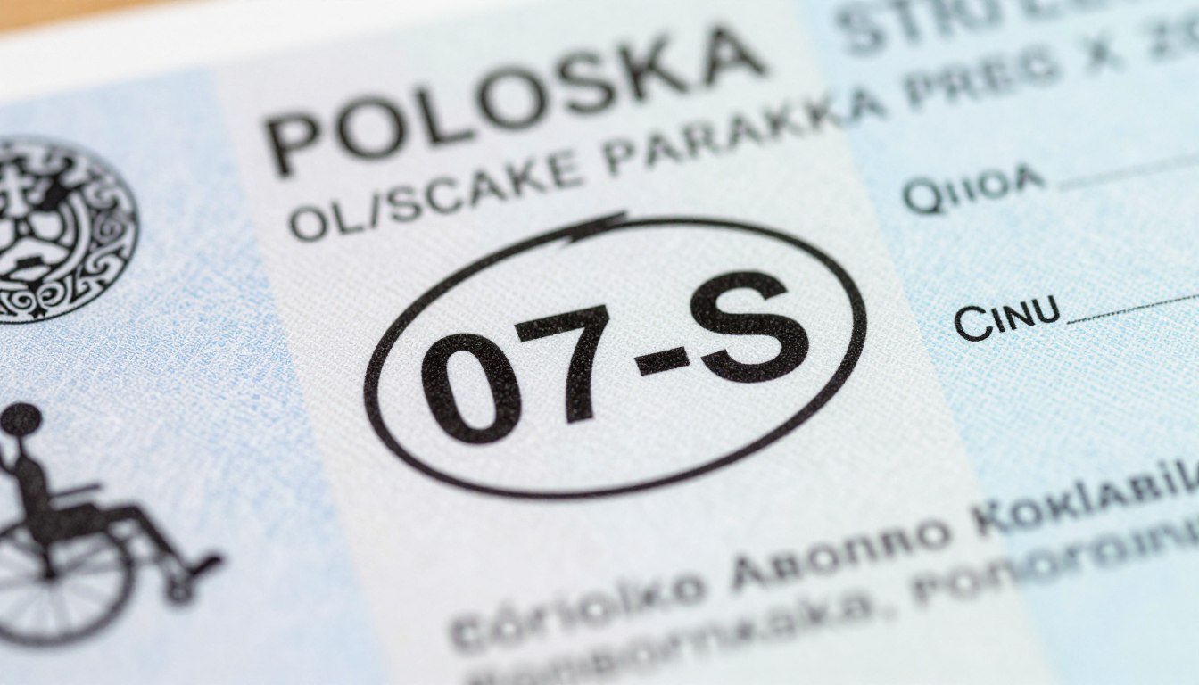 Symbol niepełnosprawności 07-S na dokumencie orzeczenia o niepełnosprawności