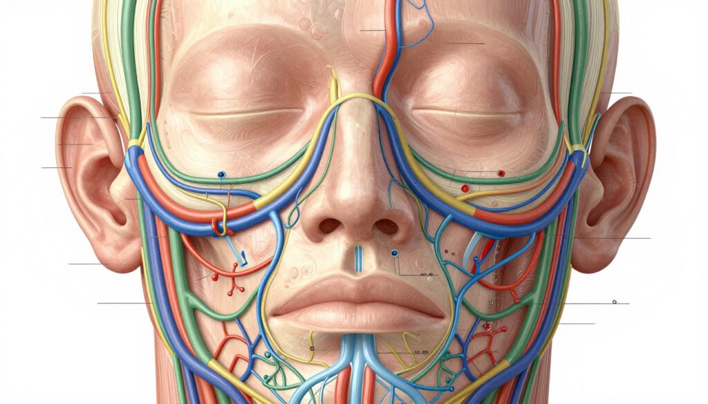 układ naczyniowy twarzy anatomia