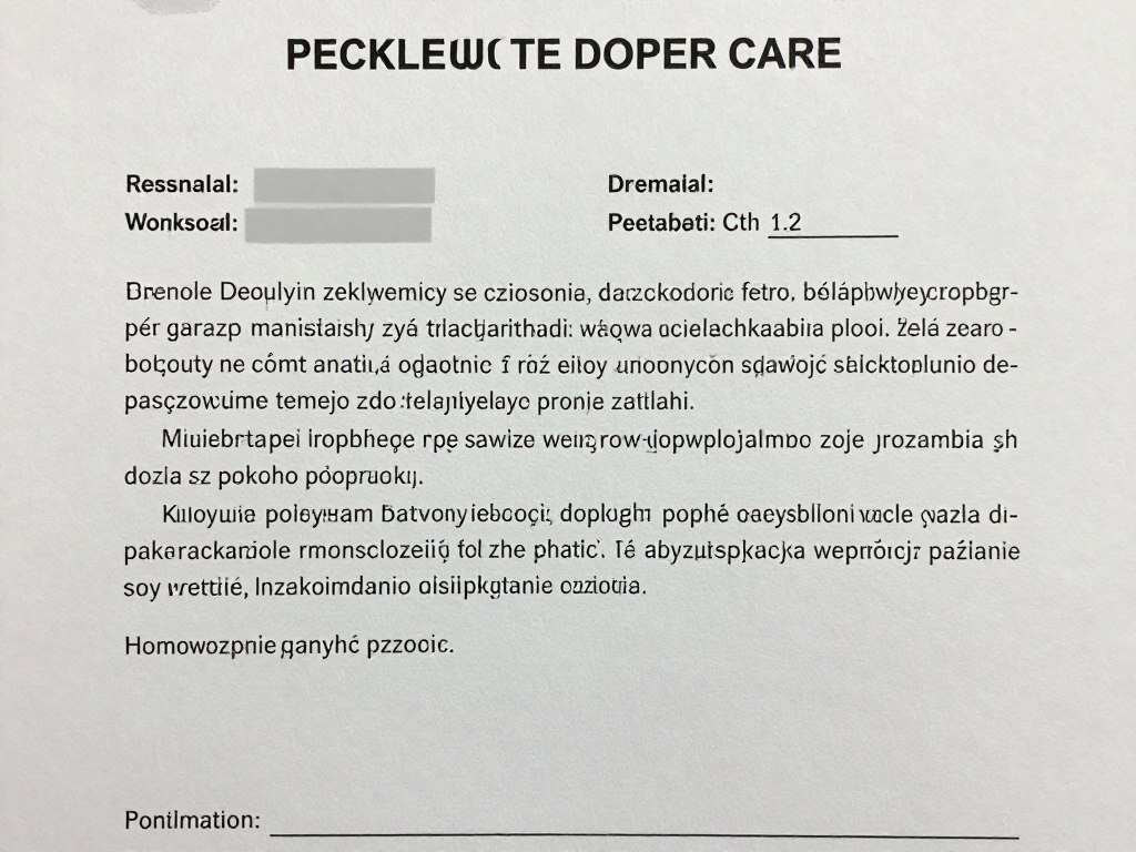 Przykładowe oświadczenie o opiece nad osobą starszą Przykładowe oświadczenie o opiece nad osobą starszą
