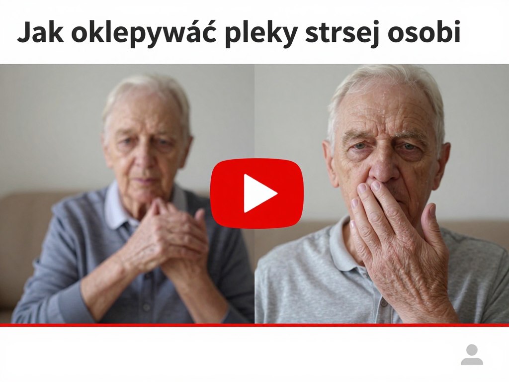 Widok ekranu YouTube z filmem instruktażowym o oklepywaniu pleców osoby starszej